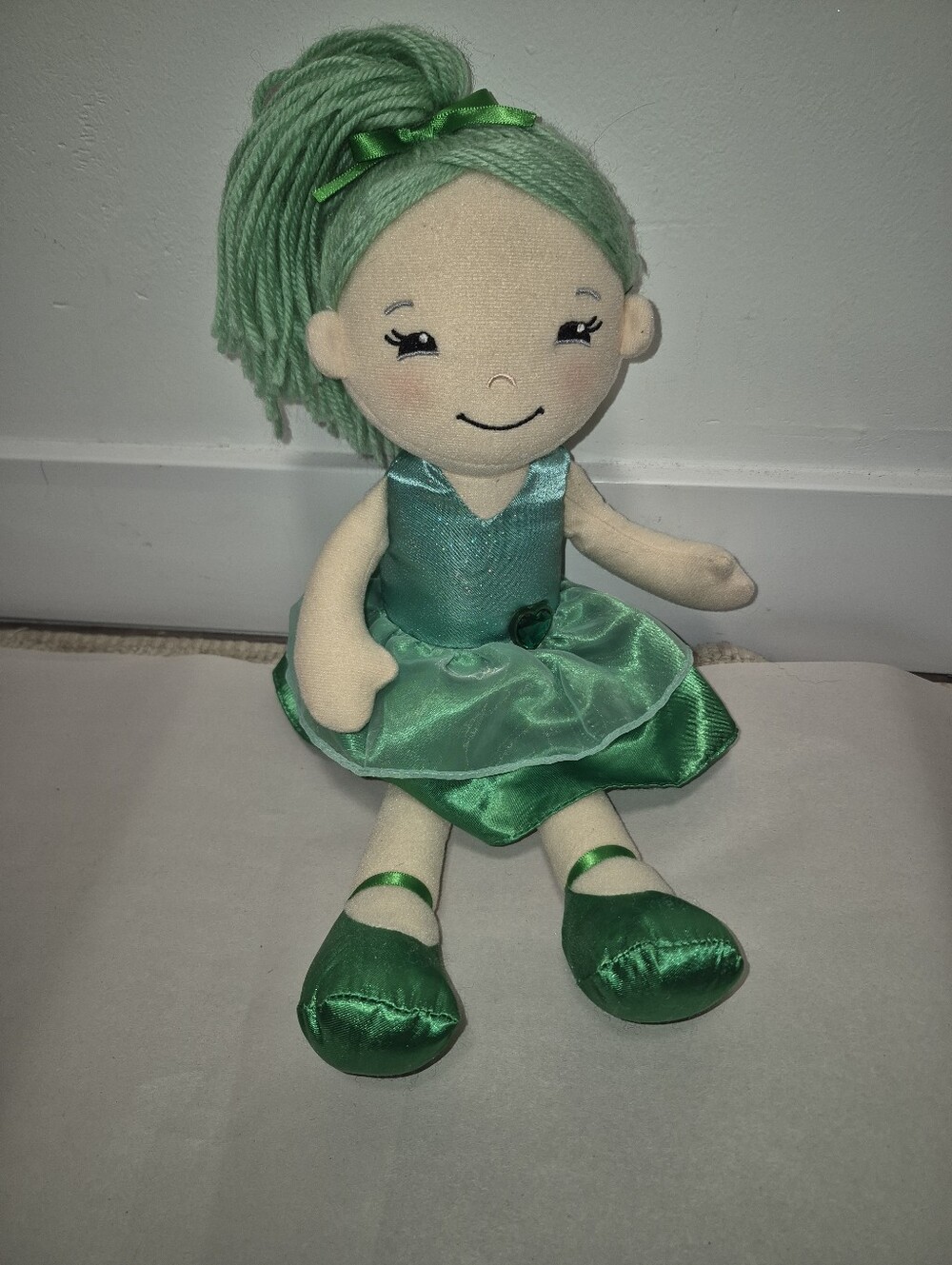 Nat & Jules Demdaco Green Doll Plush Vintage (10 Inch)